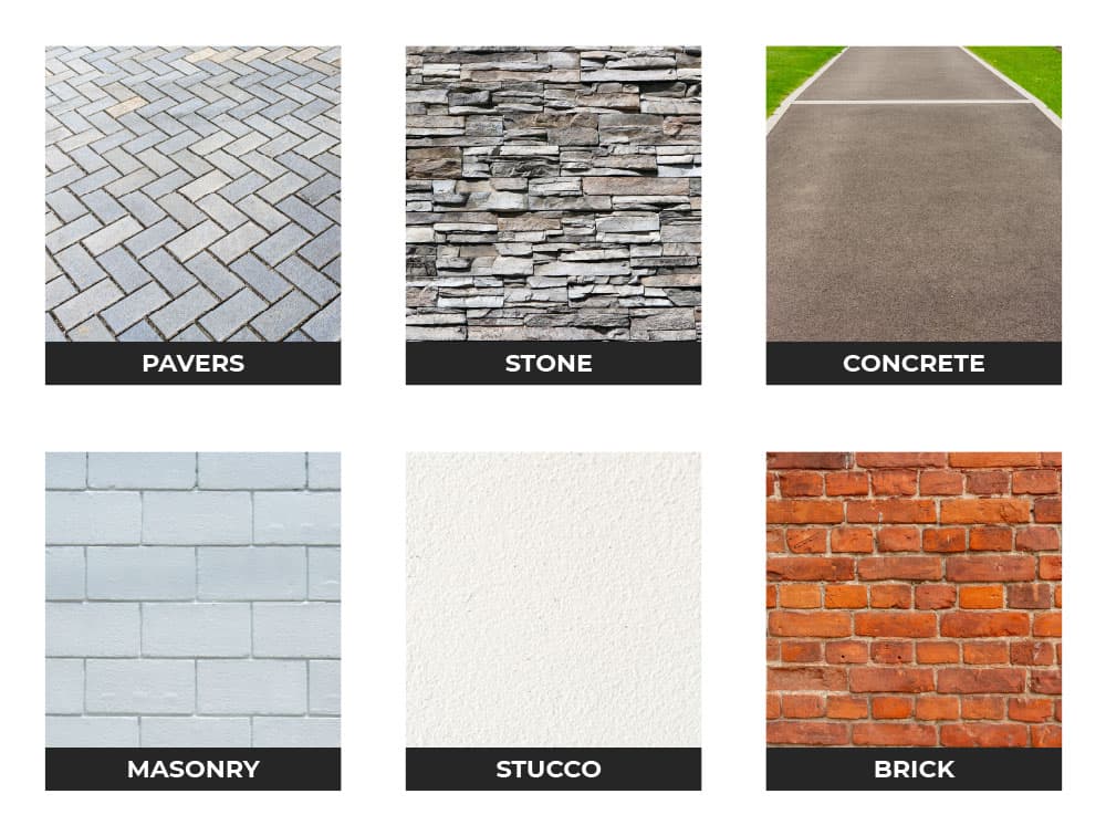 Suitable surfaces for Lanco Clear Sealers